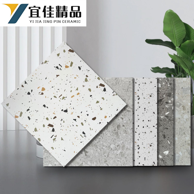 Яркая матовая плитка terrazzo 600x600 для гостиной, столовой, нескользящая плитка для пола в сетевом магазине tooling floor tile