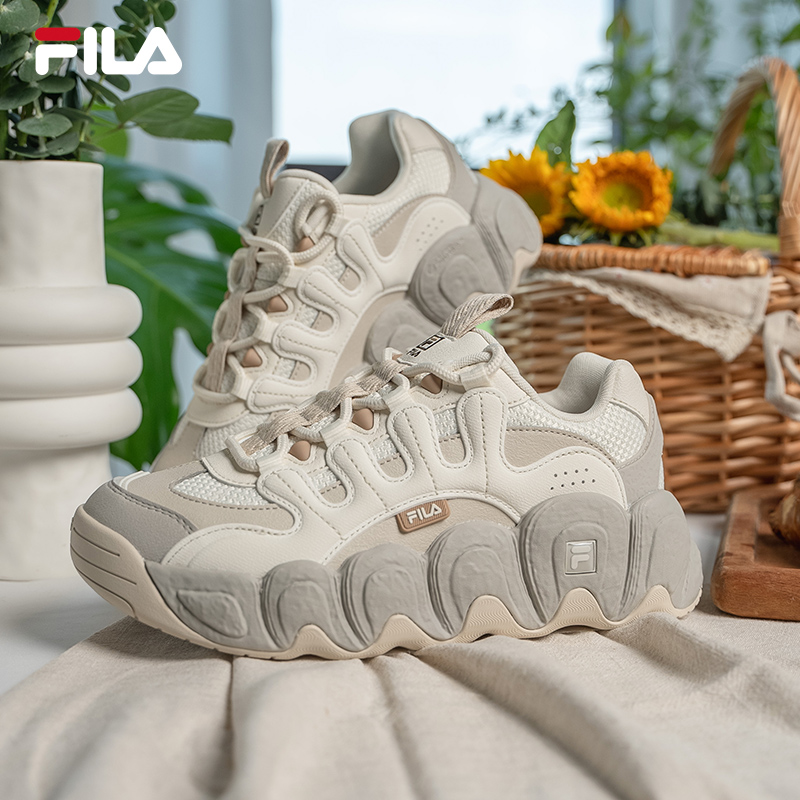 Женская обувь FILA, официальная флагманская обувь для папы на толстой подошве, спортивная повседневная обувь, обувь для пары круассанов, обувь для выпечки хлеба, мужская обувь