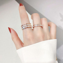 Full Sky Star Couple Ring, Female Instagram Trendy Design, Small Focus, 2024 New Popular Internet Celebrity, Popular Pure Silver, Non fading