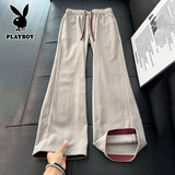 Повседневные брюки Playboy American контрастного цвета с отстрочкой, мужские весенне-осенние свободные прямые брюки нового дизайна