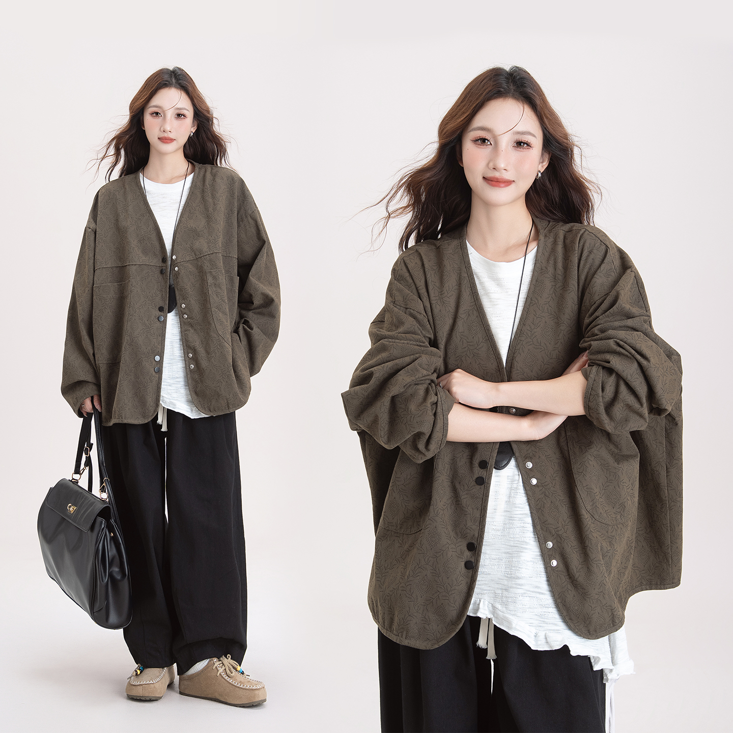 Корейская версия простой короткой куртки в стиле ретро для женщин, осень 2025, новый дизайн, свободный и тонкий, универсальный топ-тренд