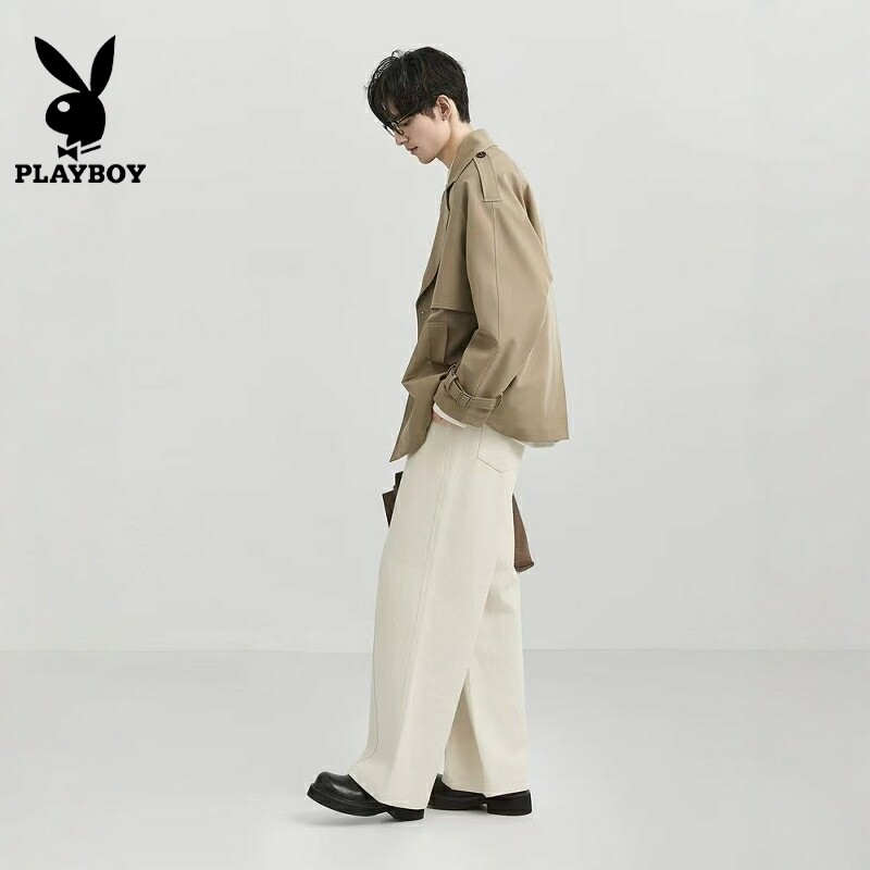 Легкая ветровка в зрелом стиле Playboy, короткая ветровка цвета хаки, мужской повседневный пиджак в британском стиле, мужской топ в стиле яппи