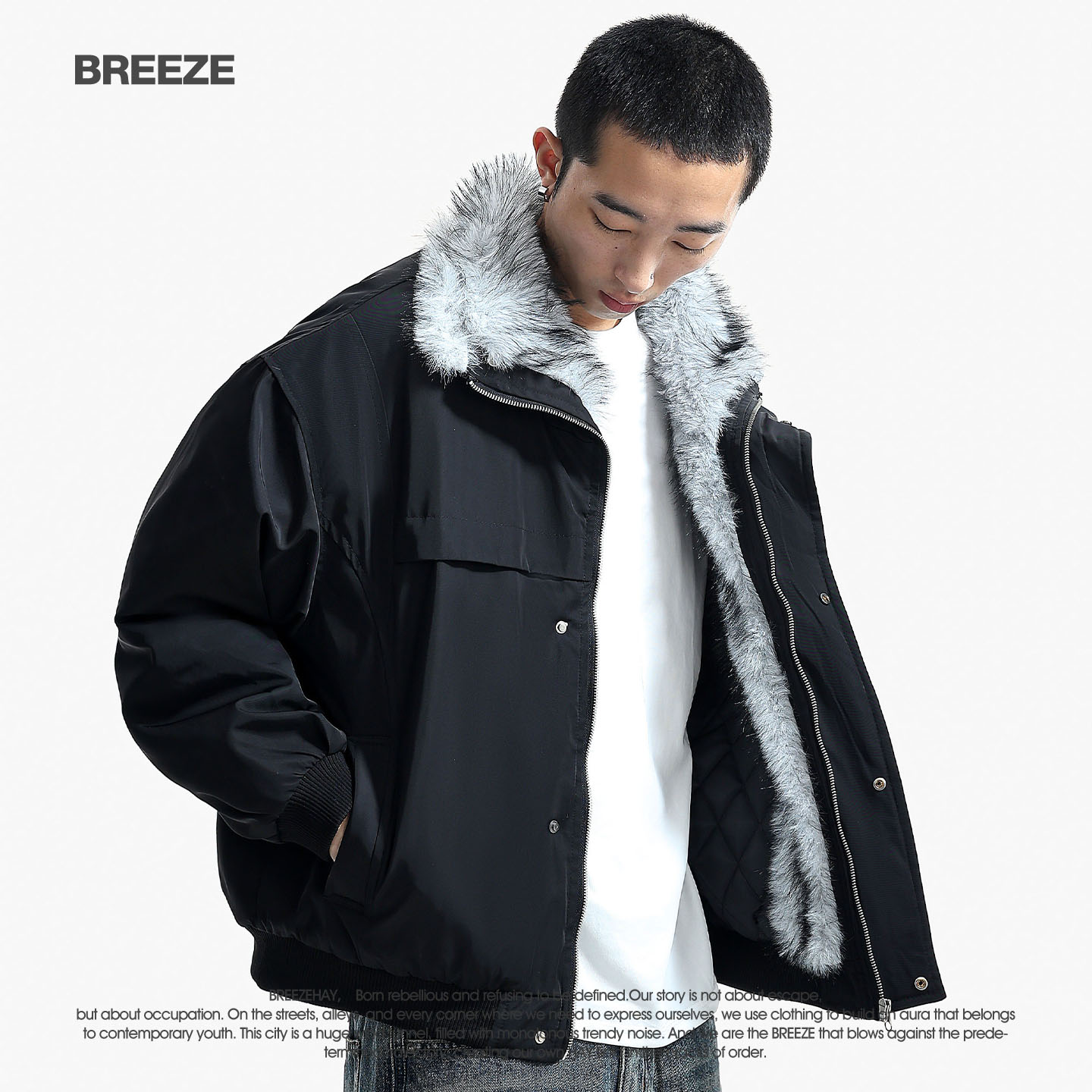Куртка BREEZE HAY American mountain carving jacket хлопчатобумажная куртка для мальчиков зимняя универсальная толстая хлопчатобумажная куртка высокого класса