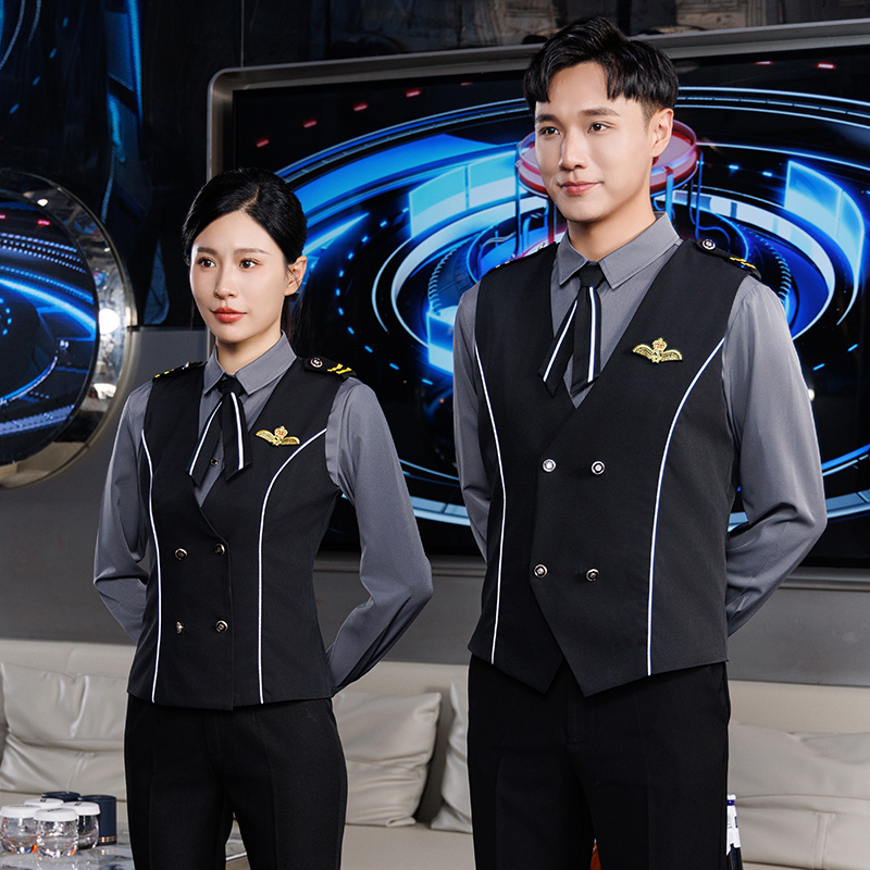 Qingyi Bar ktv комбинезон официанта, жилетный костюм, униформа мастера официанта, ассистент преподавателя бильярда, настройка инструментов