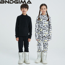 BNDGIMA children's ski underwear, men's and women's fleece quick drying clothes