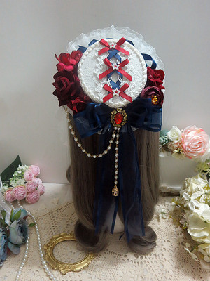 taobao agent 白雪姬原创Lolita百搭优雅洛丽塔礼帽扁帽项链手袖头饰发饰包邮