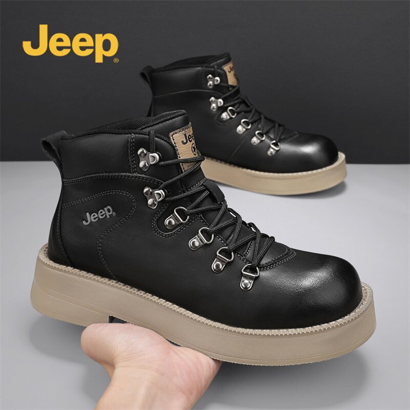 Мужские ботинки JEEP Jeep; новые ботинки Martin; мотоциклетные полусапожки в стиле ретро с высоким берцем; мужская повседневная обувь C