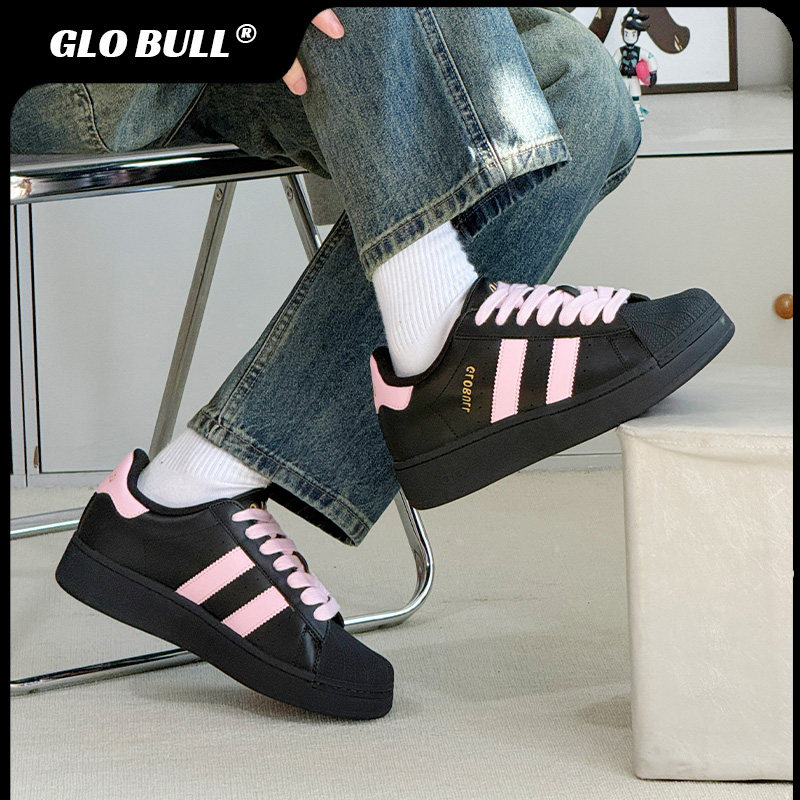 GLO BULL/ черная, розовая, в виде ракушки, мужская и женская обувь; трендовая модная универсальная повседневная обувь; кроссовки на толстой подошве; мужская обувь