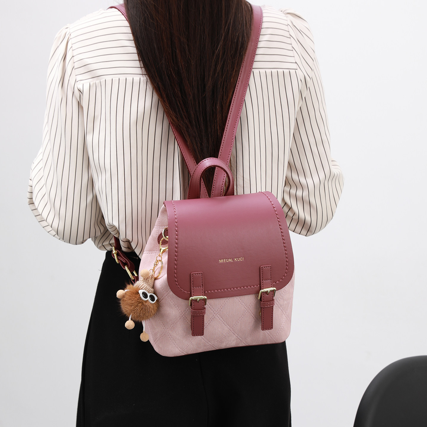Гонконгский бренд light luxury niche pink backpack сумка женская 2026 новая модная универсальная сумка для матери и ребенка, маленький рюкзак