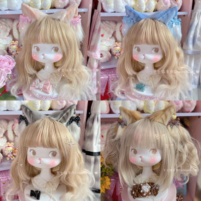 taobao agent 【芝士猫手作】呲甜可爱小猫咪虎斑猫lolita仿真兽耳小物头饰发箍