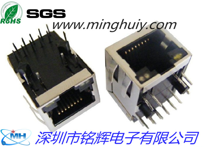 Совершенно новая встроенная гигабитная трансформаторная розетка RJ45 с подсветкой 1000 м