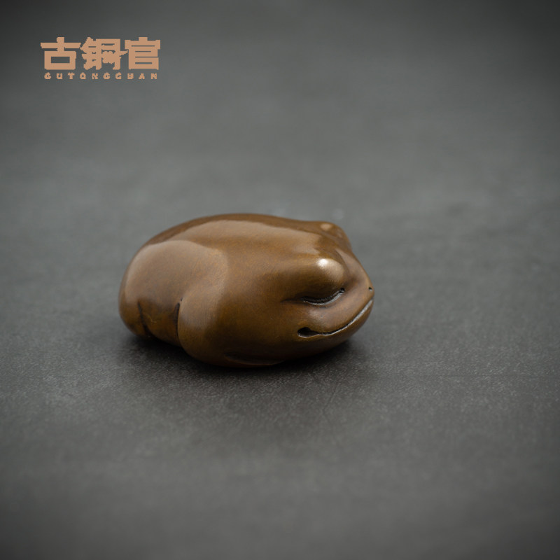 Золотая жаба ручка мужские портативные игровые украшения автомобиль Wenwan трехногая золотая цикада медная декомпрессионная пластина Жаба чайный питомец