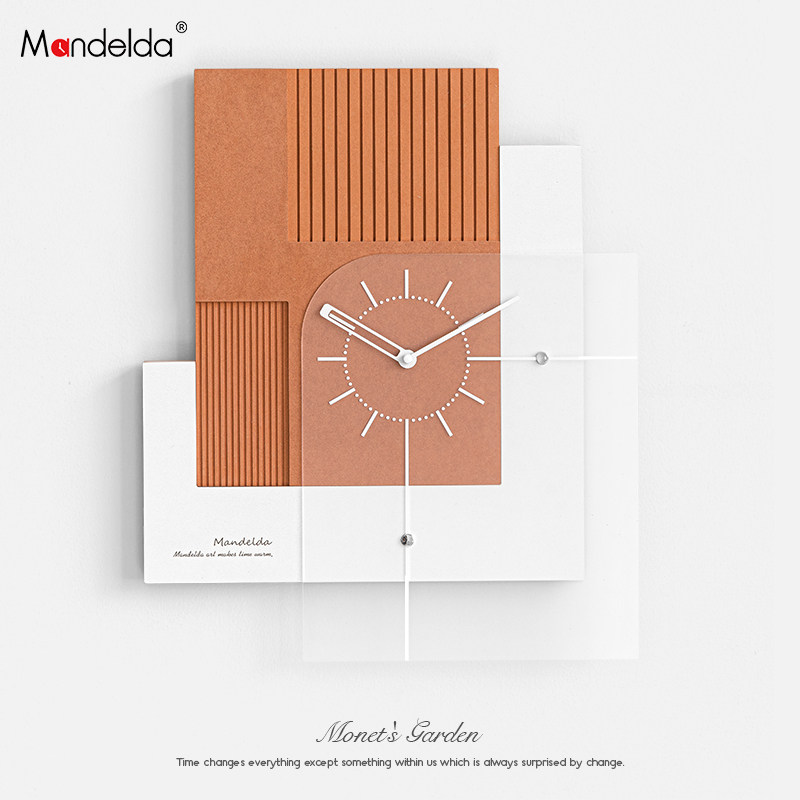 Mandeda Nordic light Роскошные часы настенные часы для гостиной дома современный минималистский фон украшения стен креативная стена