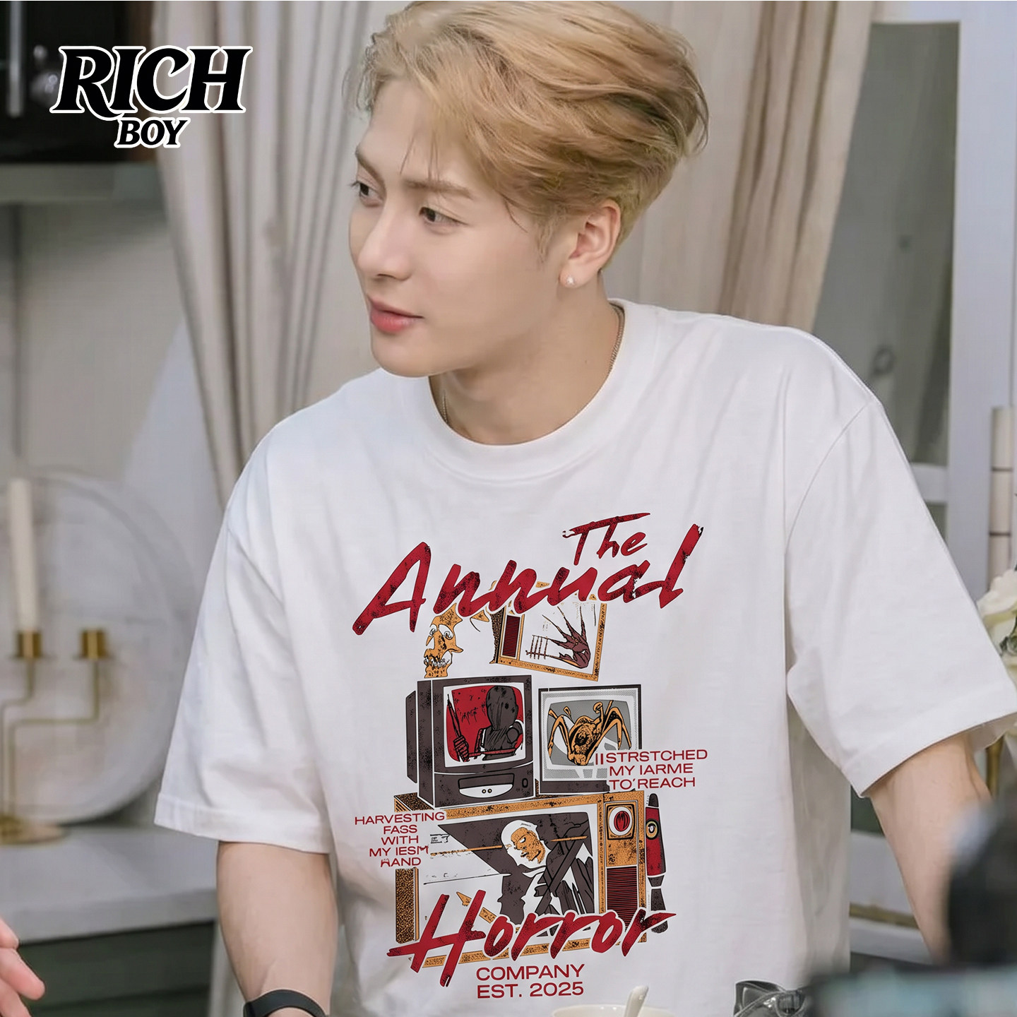 Гонконгский бренд RICH BOY tide от Ван Цзяэ использует все тот же старый телевизор...