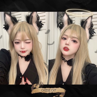 taobao agent 【芝士猫】万圣节大猫猫兽耳娘狐狸暗黑系lolita小物头饰发箍kc
