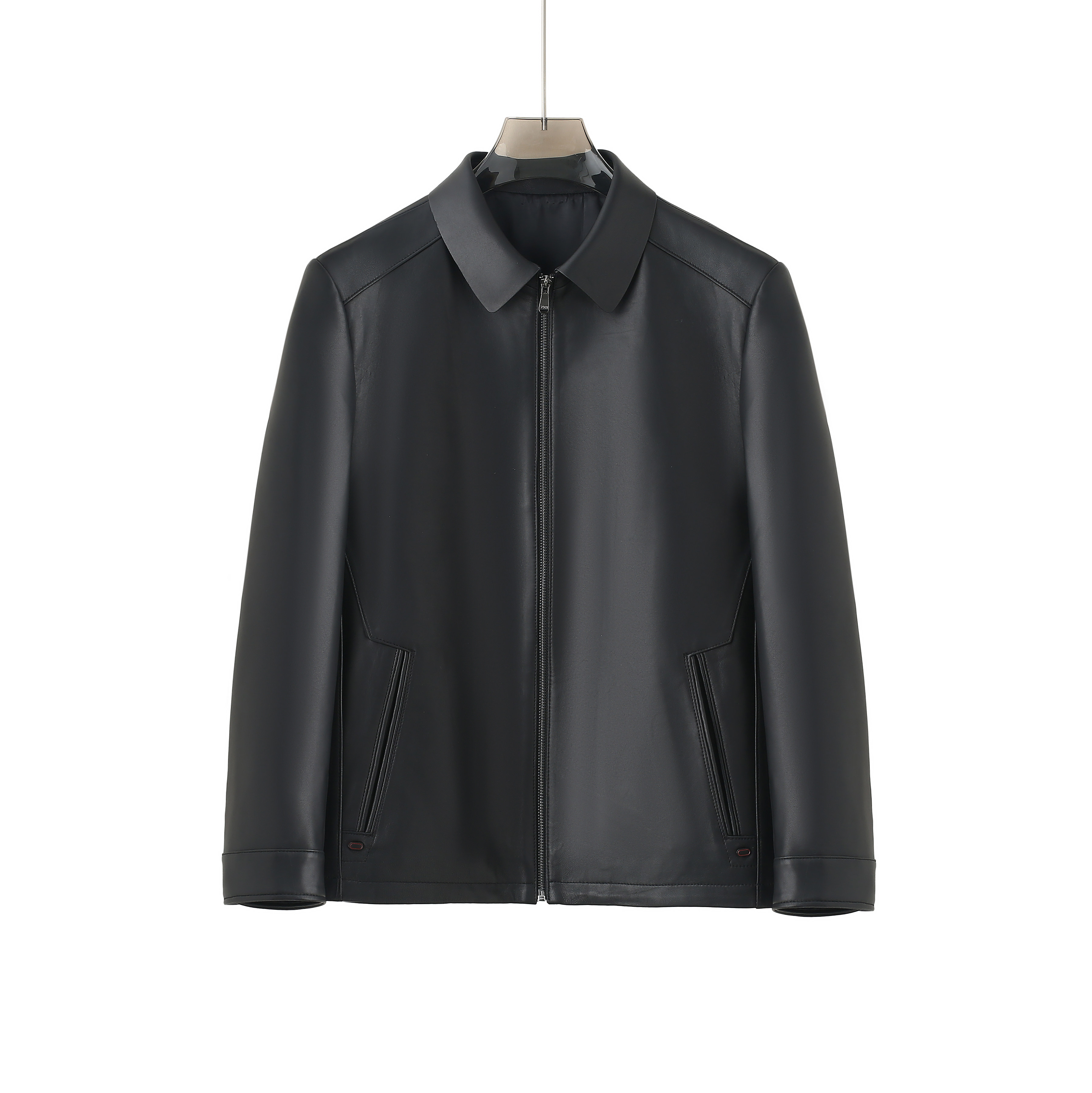 Кожаная куртка Haining leather, мужская куртка с лацканами из овчины первого слоя, модная повседневная куртка с лацканами