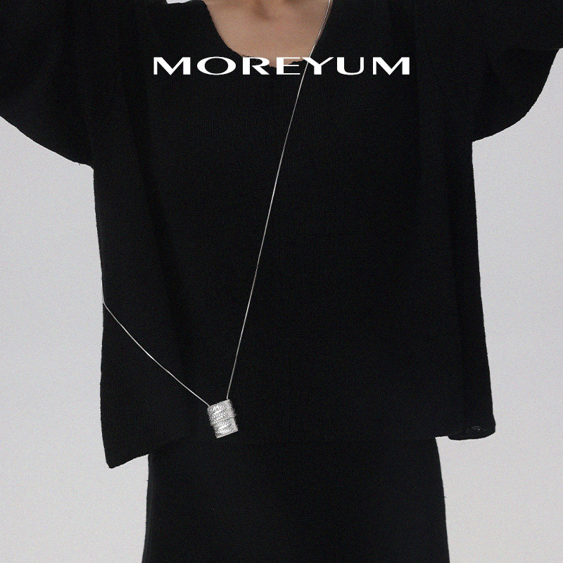 Муянг МУЯНГ длинная универсальная тканая сумка-ожерелье женская многослойная высококачественная титановая стальная цепочка для свитера аксессуары кулон