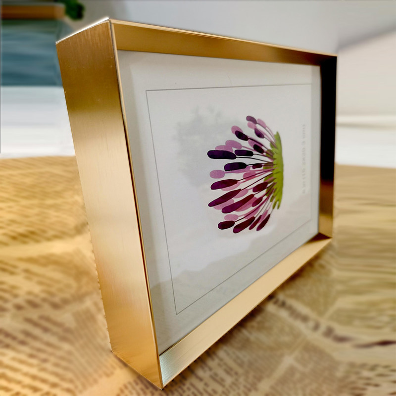 Современная золотая трехмерная креативная фоторамка в европейском стиле A4A3, рамка для документов, 8-дюймовая 10-дюймовая металлическая рамка для фотографий из алюминиевого сплава