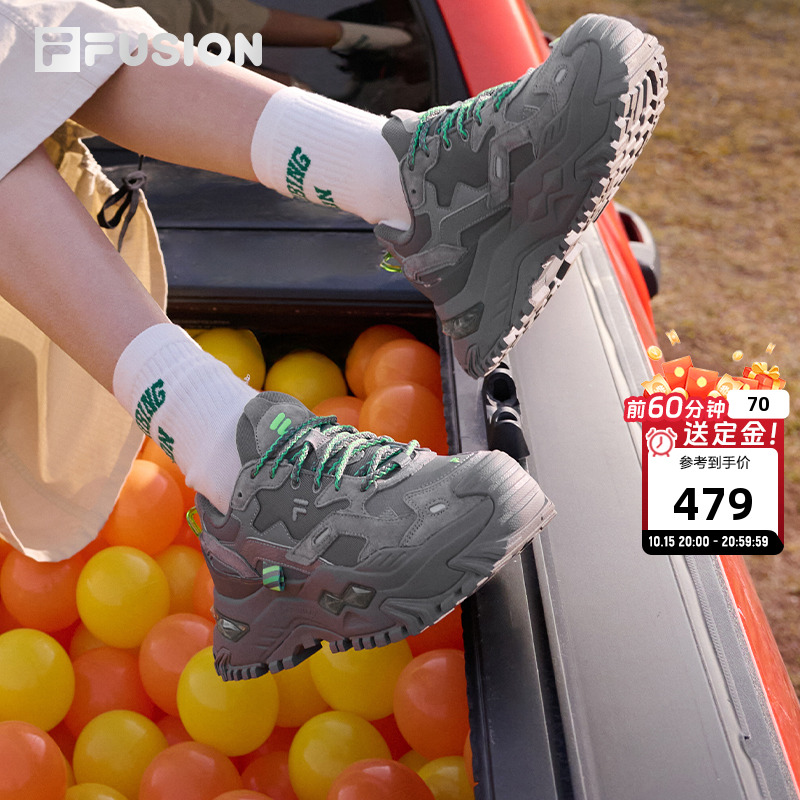 Спортивная женская обувь FILA FUSION, кроссовки hard candy, легкие кроссовки для бега, серые повседневные туфли daddy на толстой подошве