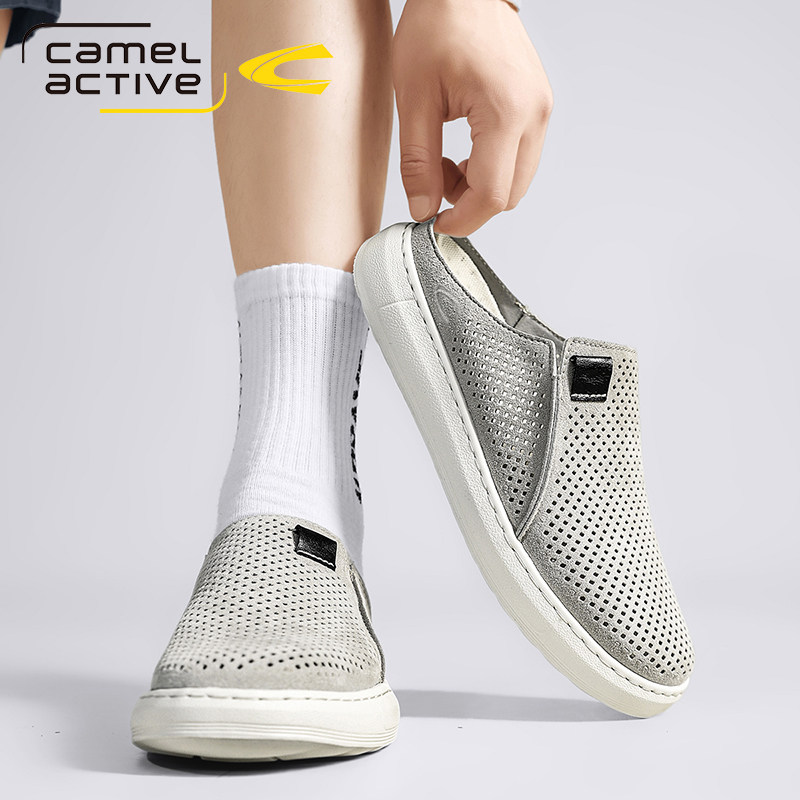 Немецкие шлепанцы camel dynamic Baotou, мужские летние дышащие тапочки с одной педалью, повседневная обувь для ленивых на мягкой подошве, полуприлегающая