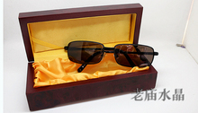 Sunglasses, sunglasses, natural crystal glasses, men's tea crystal glasses, cool eyes, nourishing eyes, anti fatigue, casual and fashionable