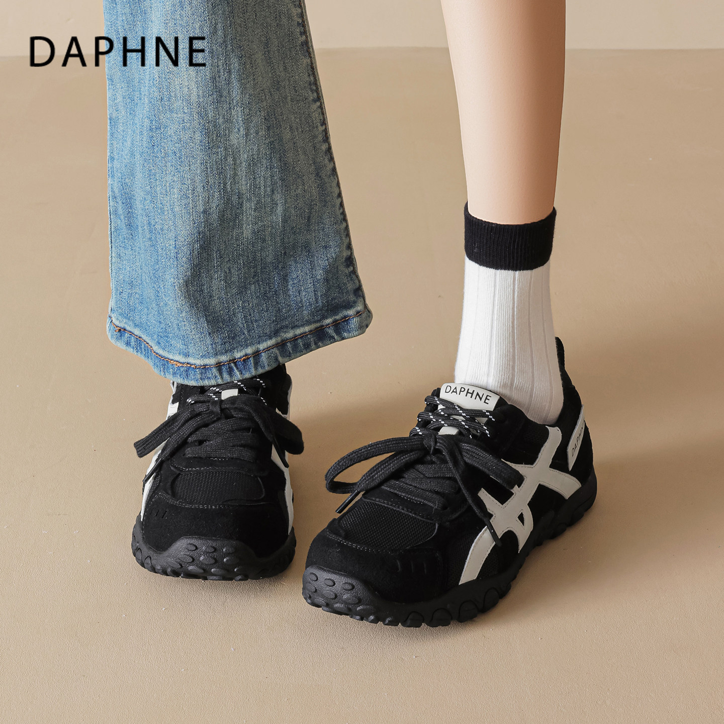 Женская обувь для тренировок в немецком стиле Daphne, новинка 2026 года, осенняя черная универсальная дышащая спортивная женская обувь Forrest на мягкой подошве