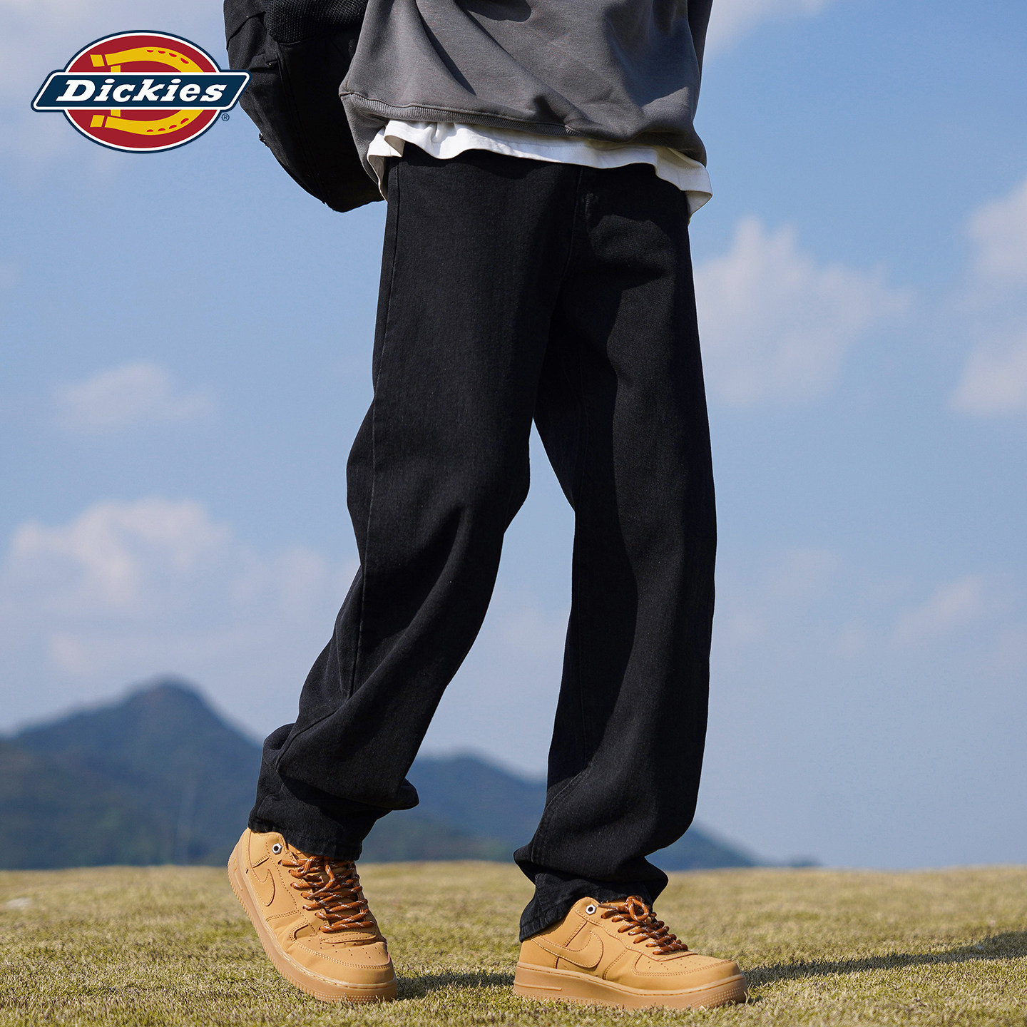 Мужские прямые джинсы-американки Dickies, осень 2026, новые свободные повседневные брюки от бренда wild black tide