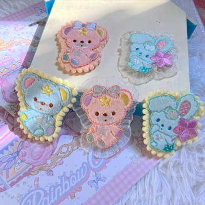 taobao agent 小熊幼稚园可爱甜呲手作Lolita洛丽塔胸章发夹配饰lo小物发饰胸针