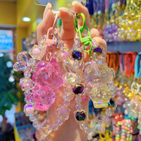 Cross-border hot-selling unicorn pendant, cute candy color beaded bag, mobile phone chain, cartoon key pendant accessories
