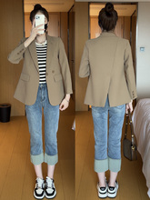 Fashionable and Casual Korean Style Back Split Small Suit