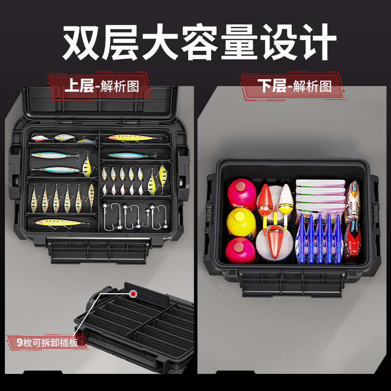 Рыболовный бокс Luya fishing box - новое многофункциональное портативное вставное удилище, которое можно установить на рыболовный бокс, полный набор ящиков для хранения для новичков в морской рыбалке