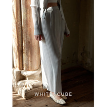 Whitecube2024 Elegant Pleated Skirt Three Mansion Style High Grade Pleated H-shaped Elastic Waist Skirt Long Skirt Children's