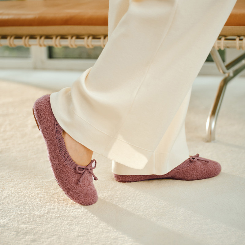 Плюшевые туфли Allbirds от Dong Jie в том же стиле, что и балетки Solo Fluff, новые осенне-зимние балетки из смеси шерсти