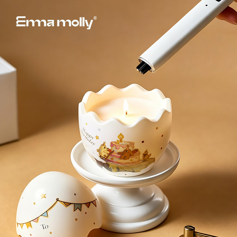 【Яйцо на день рождения】 Ароматическая свеча Emma Molly в подарочной коробке Аромат для мальчиков и девочек Подарки подругам на день рождения Сувениры