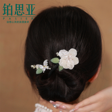 Platinum Asia Mountain Camellia Butterfly Universal Hair Discharger Ball Head Lazy Man Divine Tool Twist Clip Back Head Spoon Hair Clip Headwear