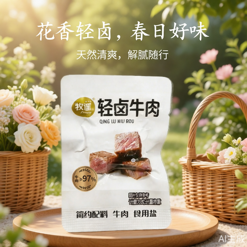 Muyao light braised beef, open bag ready to eat, ready to eat, fitness meal replacement, filling, independent small package, office snack to satisfy cravings