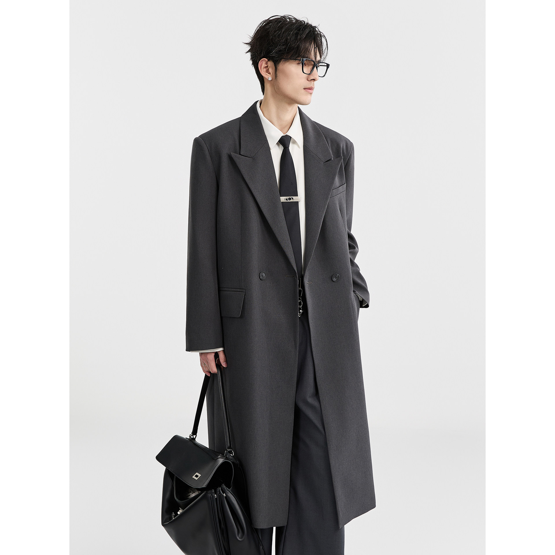 Ветровка средней длины в стиле Old money, мужская весенне-осенняя новая повседневная куртка выше колена с воротником-стойкой в британском стиле