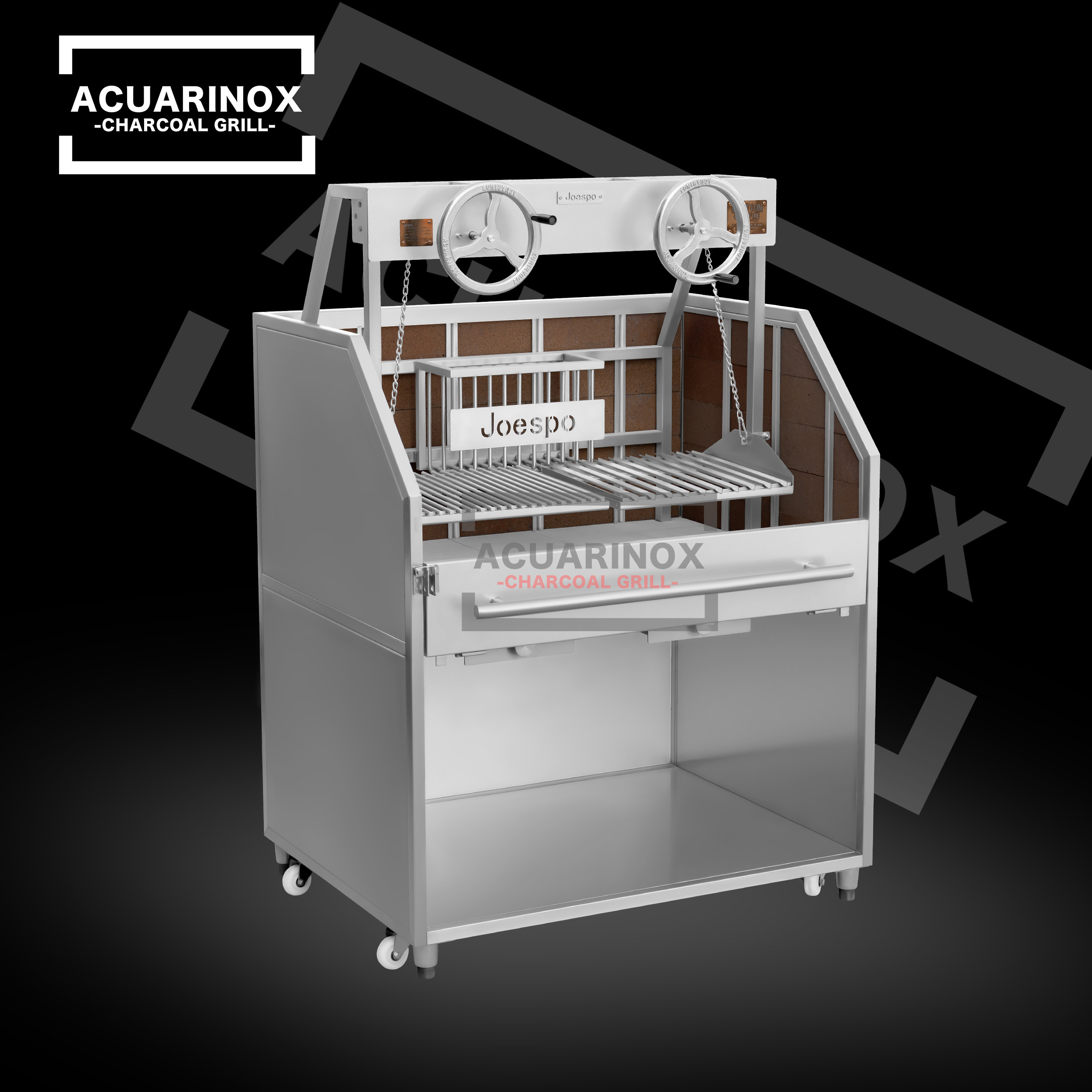 Подъемная печь ACUARINOX Qiao Shi Bo Argentina для приготовления фруктов на прямом огне, древесном угле, Стейков на шпажках, Гриле