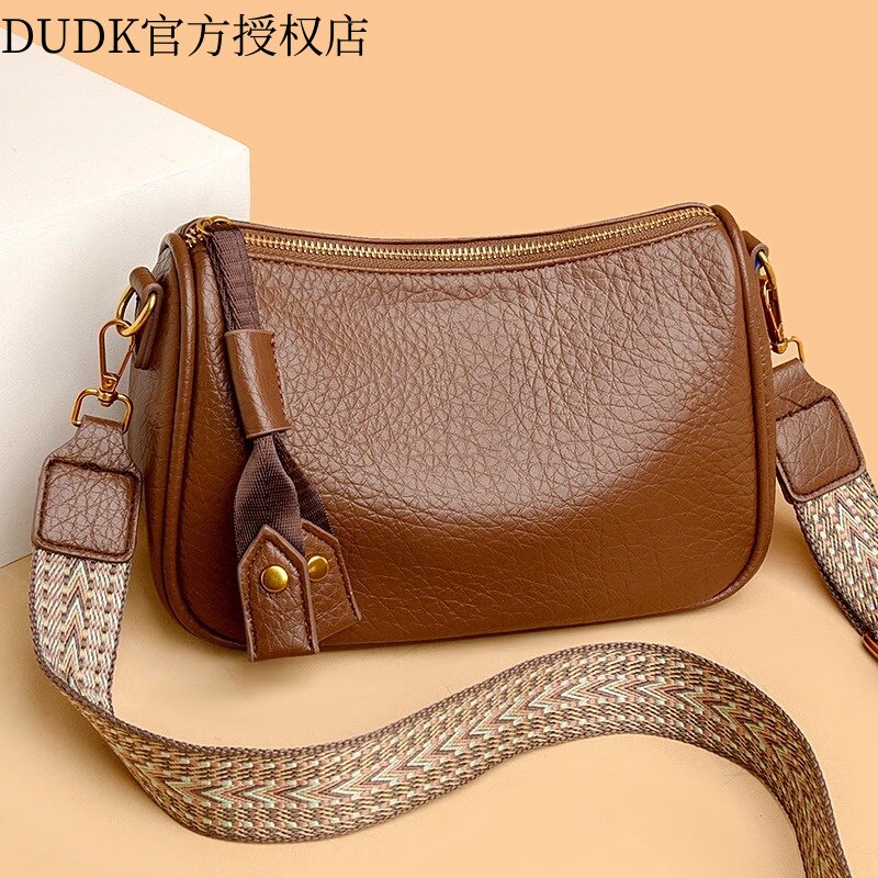 Французская модная текстурная сумка DUDK, маленькая женская сумка, новинка 2026 года, сумка на плечо из мягкой кожи, универсальная повседневная сумка-мессенджер