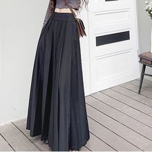 Low waisted long pleated skirt women女士低腰长款百褶半身裙子