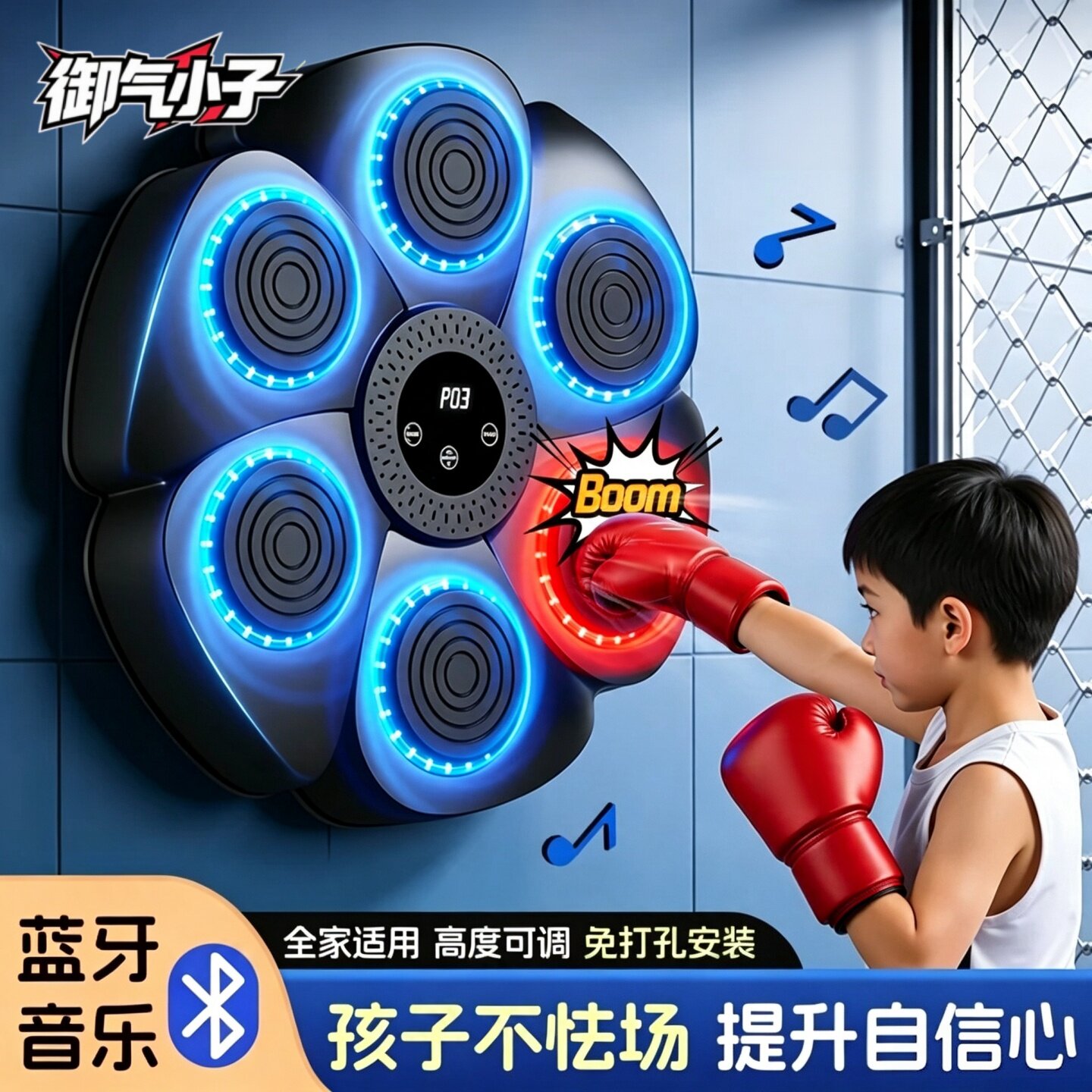 Yuqi Kid Smart Music Boxing Machine Тренажер Настенная мишень Бытовые детские боксерские тренажеры Мешки с песком