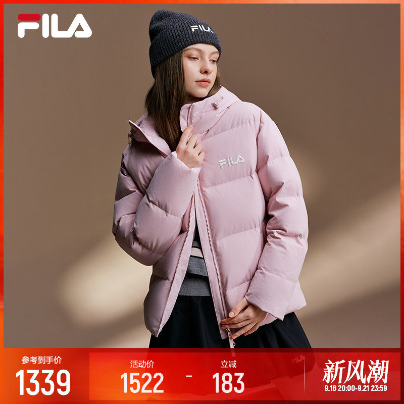 Пуховик FILA couple с капюшоном для женщин, зимняя куртка с капюшоном 2025 года, красочная ветрозащитная теплая водоотталкивающая куртка для мужчин