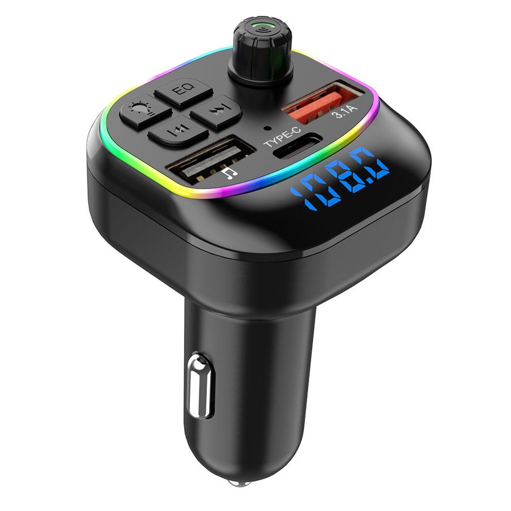 Автомобильный Bluetooth-FM-передатчик громкой связи, автомобильный Mp3-плеер со сверхбыстрой зарядкой PD