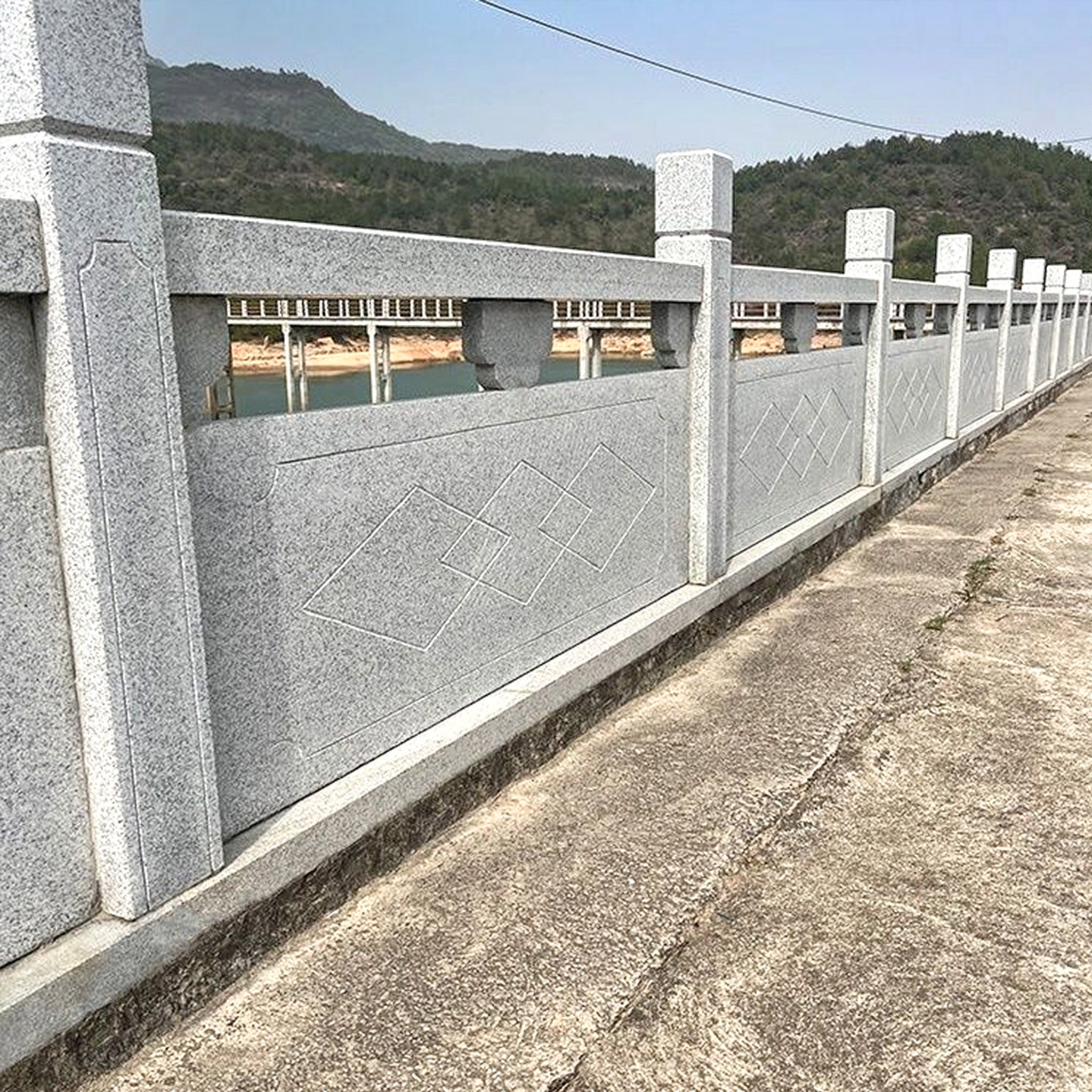 Защита моста от реки каменные перила каменное ограждение моста резные перила моста из натурального мрамора и гранита