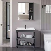 Bathroom cabinet, floor standing, space aluminum combination, small unit, minimalist bathroom, balcony, washbasin, washbasin, integrated