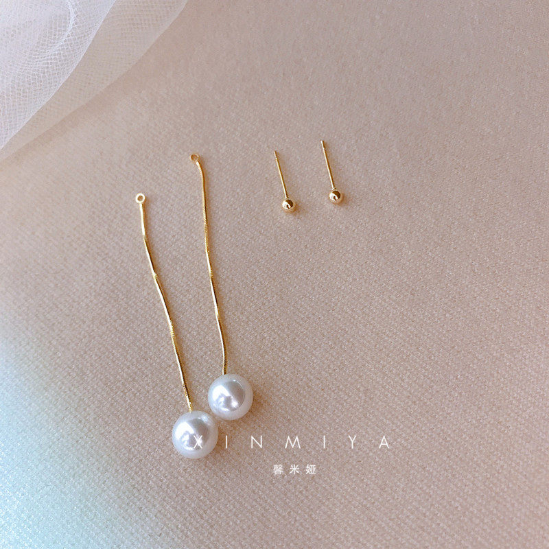Серьги с кисточками из жемчуга Xinmia, тонкие и длинные, подчеркивающие индивидуальность, серьги-цепочки из красной сетки, серьги с супер сказочным темпераментом