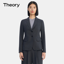 [Good Wood] Theory Women's Wool Blended Two Button Flat Collar Suit I0301199