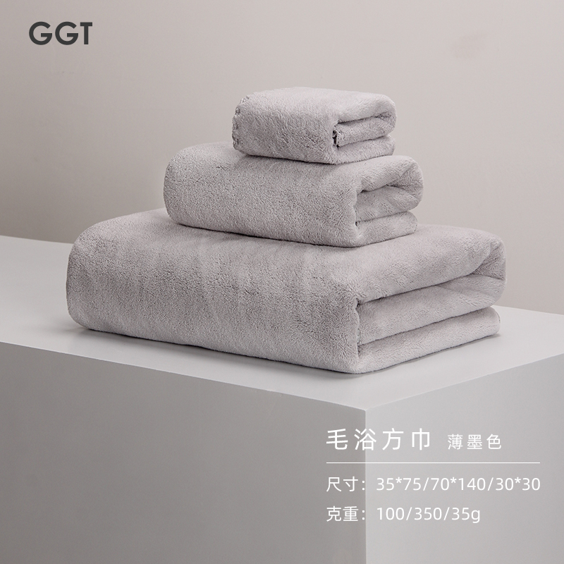 Японское банное полотенце из флиса GGT snowflake, состоящее из трех частей, для мужчин и женщин, для домашнего использования, кроме хлопка, чистое хлопковое впитывающее и быстросохнущее полотенце без ворса
