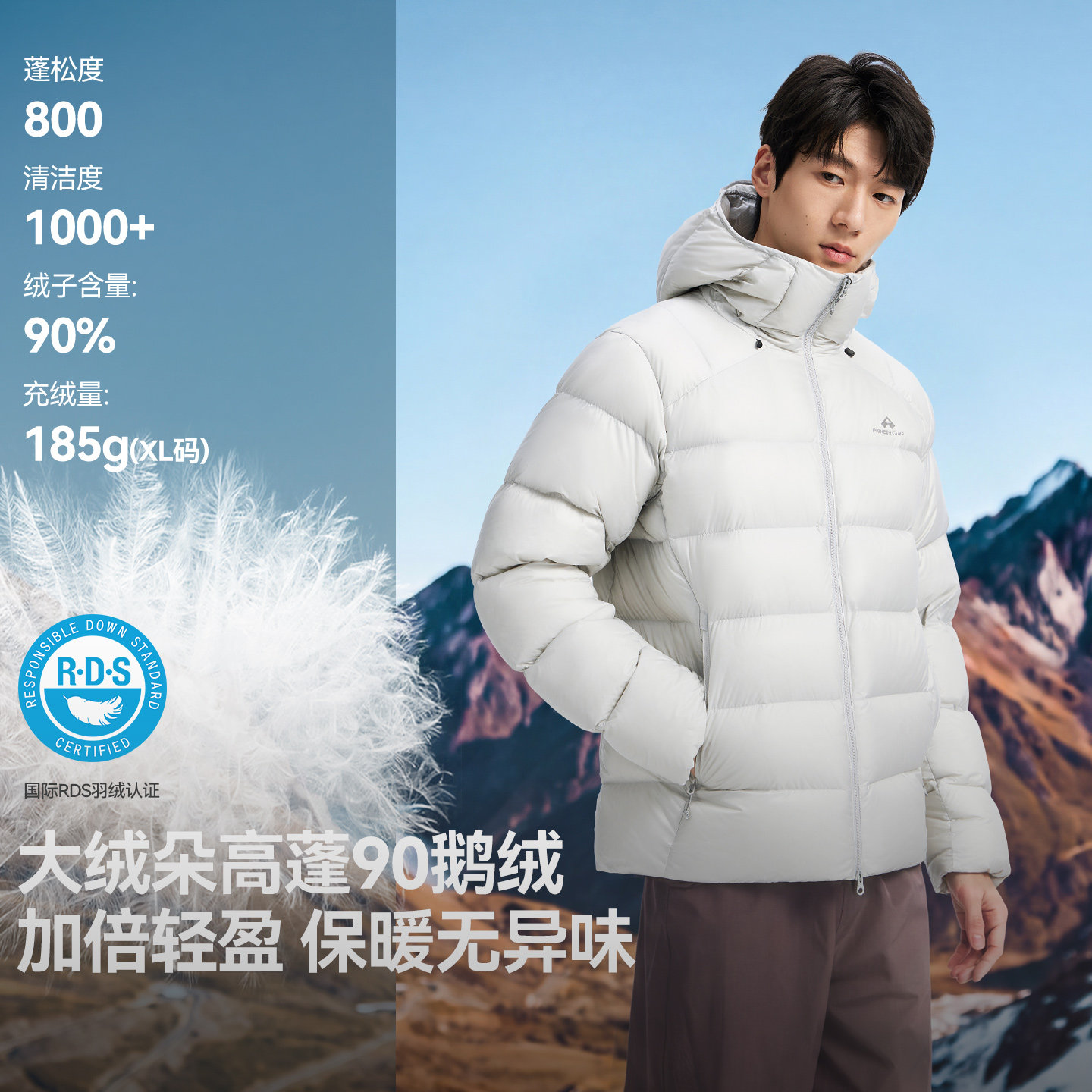 【Snow Fox 150】 Road Trailblazer outdoor 800 куртка на пушистом гусином пуху мужская 26 новая трехслойная теплая альпинистская куртка
