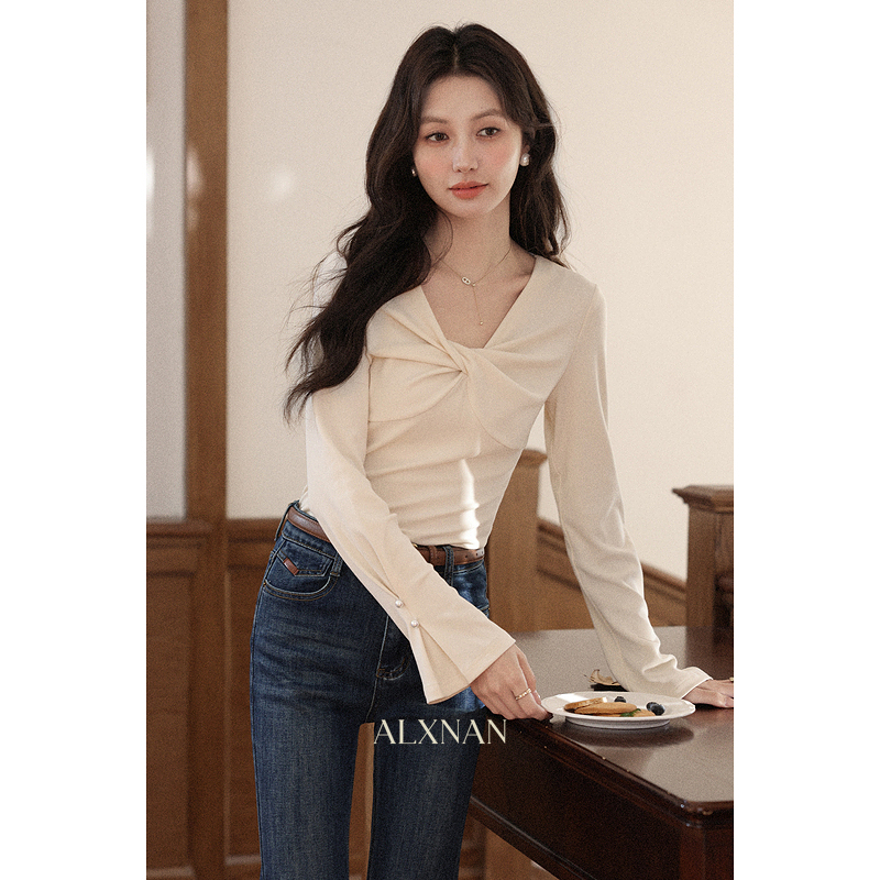 Женский осенний свитер с длинными рукавами Lu Xiangnan 